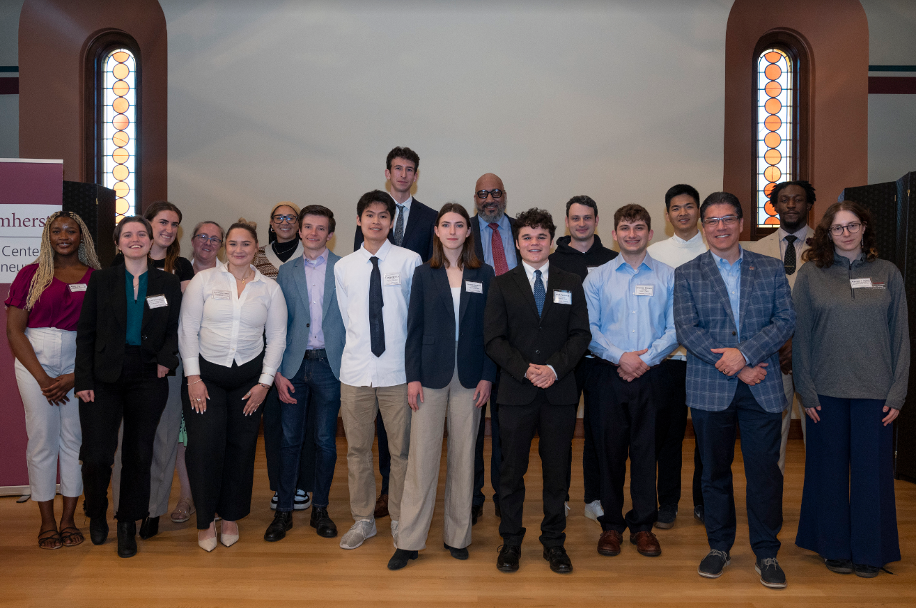 Kurstin with all of the contestants in the innovation challenge